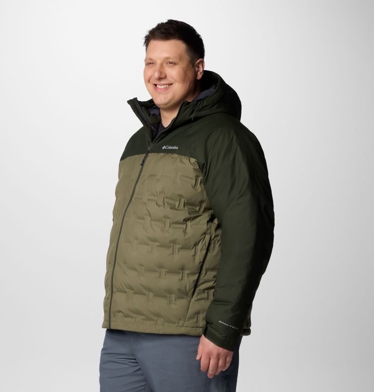 Men's Grand Trek III Down Hooded Jacket - Big, Color: Stone Green, Greenscape, image 4