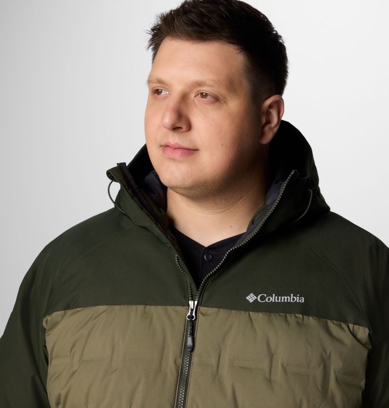 Men's Grand Trek III Down Hooded Jacket - Big, Color: Stone Green, Greenscape, image 5