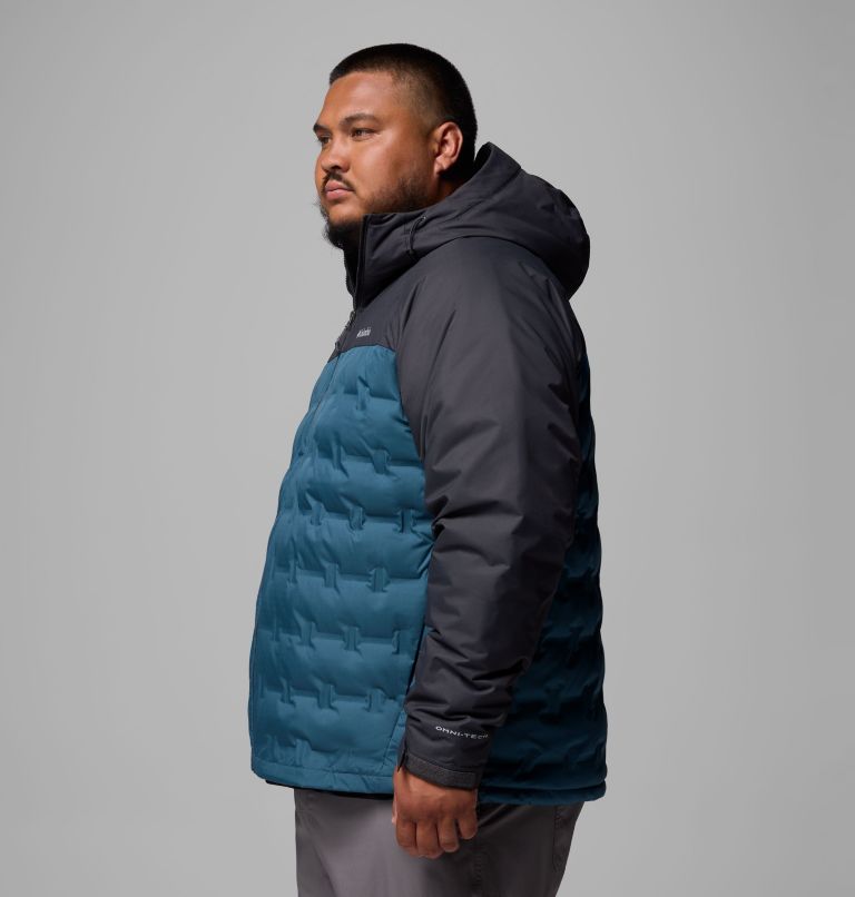 Men's Grand Trek III Down Hooded Jacket - Big, Color: Everblue, Shark, image 4