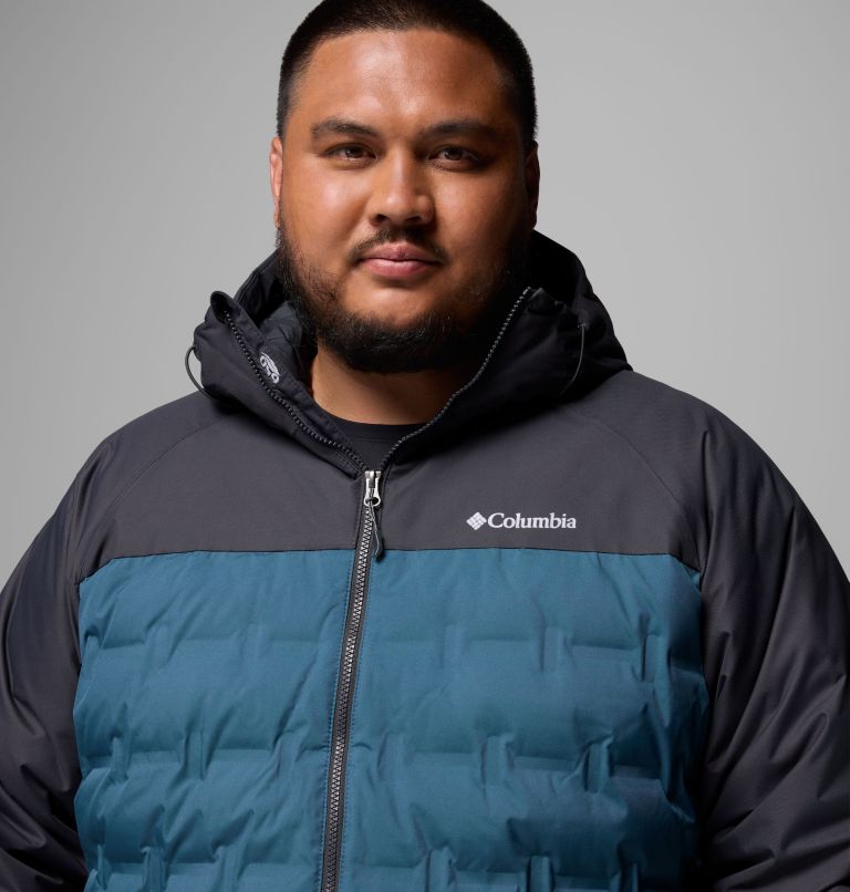 Men's Grand Trek III Down Hooded Jacket - Big, Color: Everblue, Shark, image 7