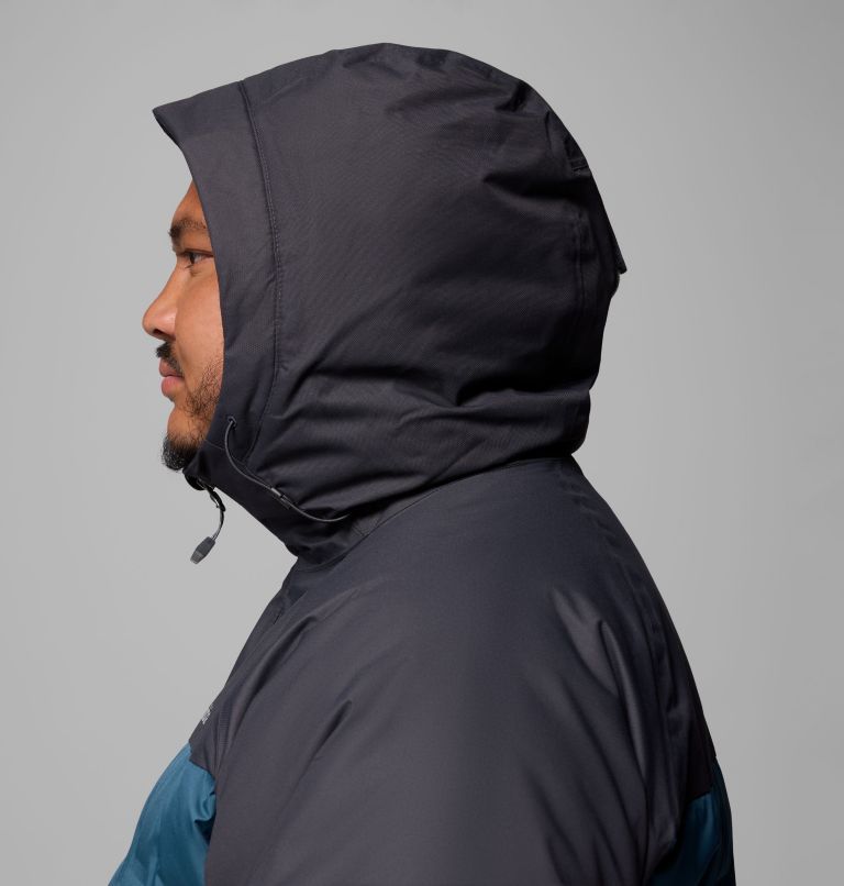 Men's Grand Trek III Down Hooded Jacket - Big, Color: Everblue, Shark, image 9