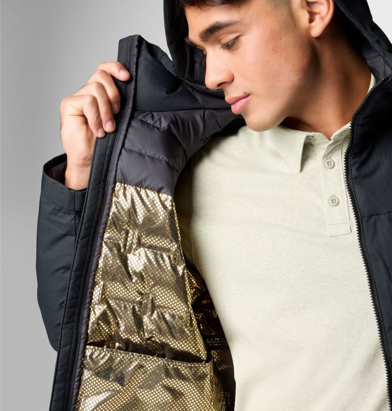 Men's Grand Trek III Down Hooded Jacket - Tall, Color: Black, image 6