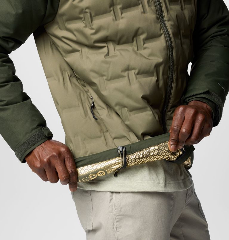 Men's Grand Trek III Down Hooded Jacket - Tall, Color: Stone Green, Greenscape, image 7