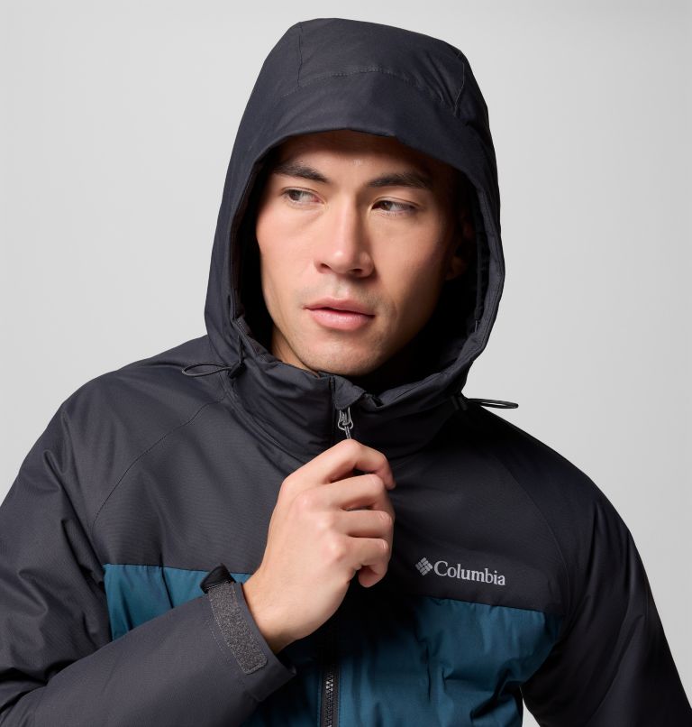 Men's Grand Trek III Down Hooded Jacket - Tall, Color: Everblue, Shark, image 7