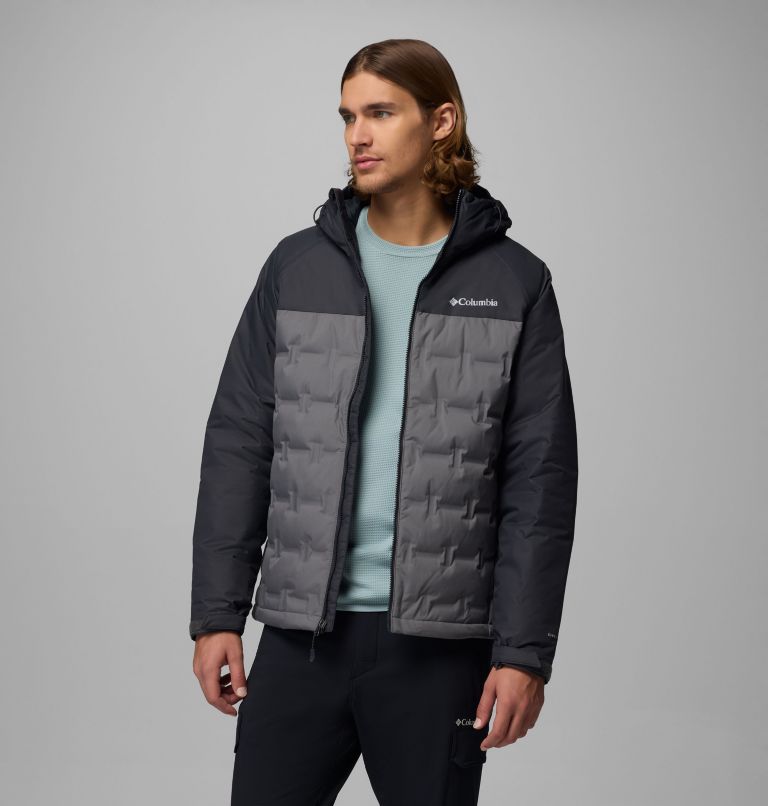 Men's Grand Trek III Down Waterproof Hooded Jacket, Color: City Grey, Shark, image 5