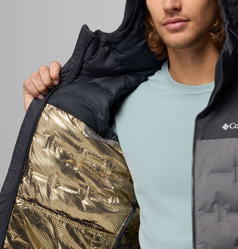 Men's Grand Trek III Down Waterproof Hooded Jacket, Color: City Grey, Shark, image 6