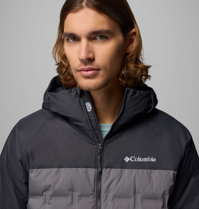 Men's Grand Trek III Down Waterproof Hooded Jacket, Color: City Grey, Shark, image 7