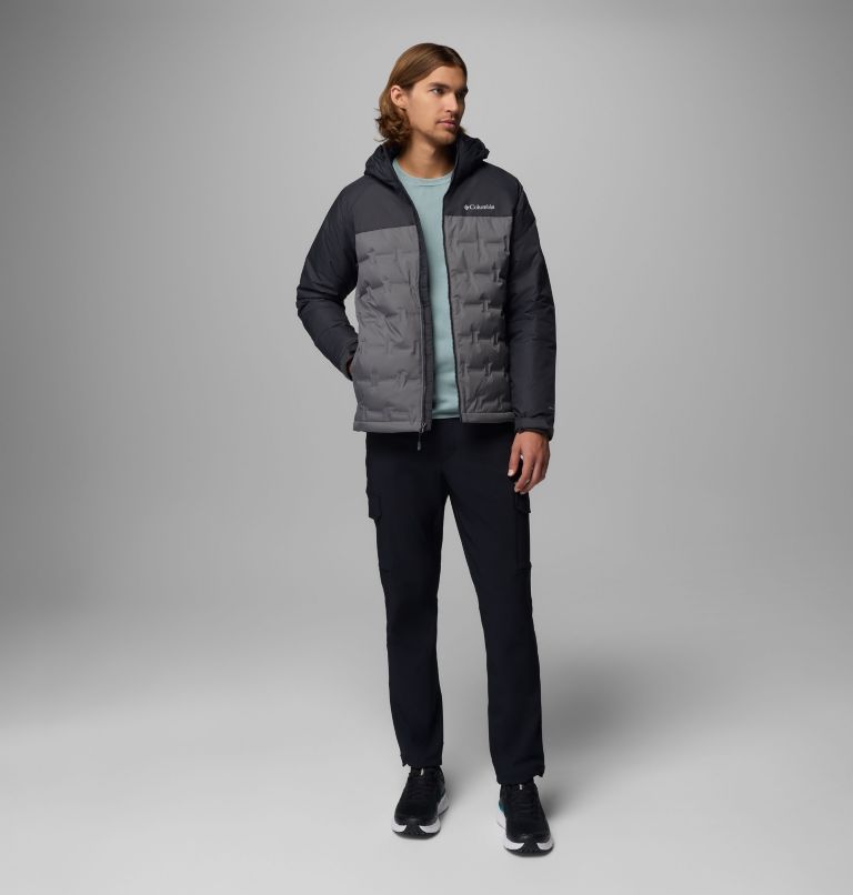 Men's Grand Trek III Down Waterproof Hooded Jacket, Color: City Grey, Shark, image 2