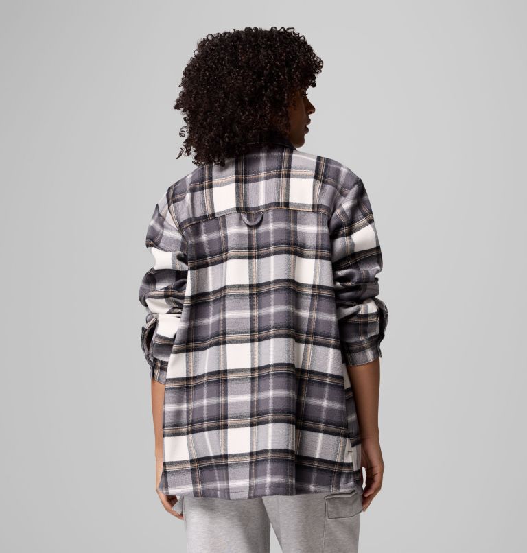 Women's Blue Point Creek Shirt Jacket, Color: City Grey Macro Buffalo Check, image 3