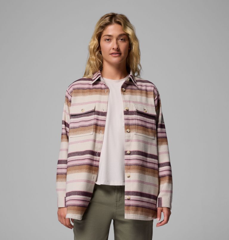 Women's Blue Point Creek Shirt Jacket, Color: Dark Stone Hilltop Stripe, image 5