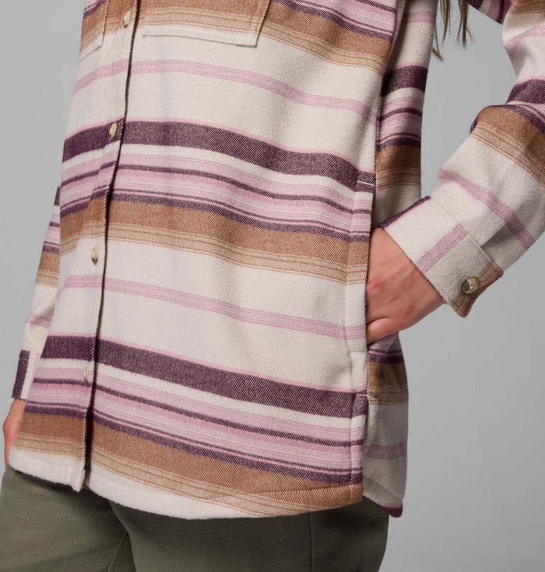 Women's Blue Point Creek Shirt Jacket, Color: Dark Stone Hilltop Stripe, image 7