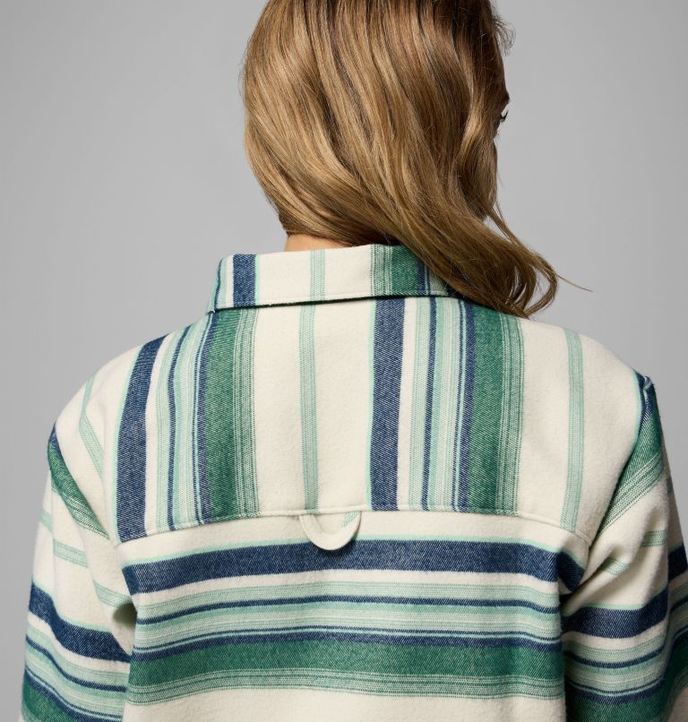 Women's Blue Point Creek Shirt Jacket, Color: Rain Forest Hilltop Stripe, image 6