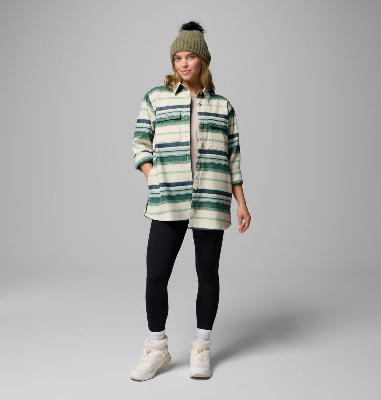 Women's Blue Point Creek Shirt Jacket, Color: Rain Forest Hilltop Stripe, image 2