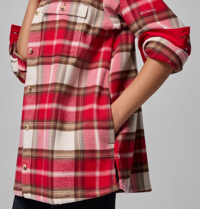 Women's Blue Point Creek Shirt Jacket, Color: Mountain Red Macro Buffalo Check, image 7