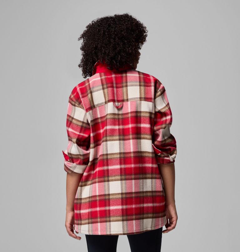 Women's Blue Point Creek Shirt Jacket, Color: Mountain Red Macro Buffalo Check, image 3