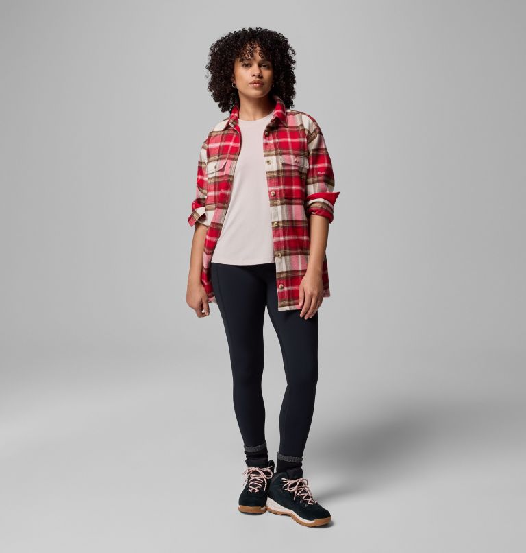 Women's Blue Point Creek Shirt Jacket, Color: Mountain Red Macro Buffalo Check, image 2