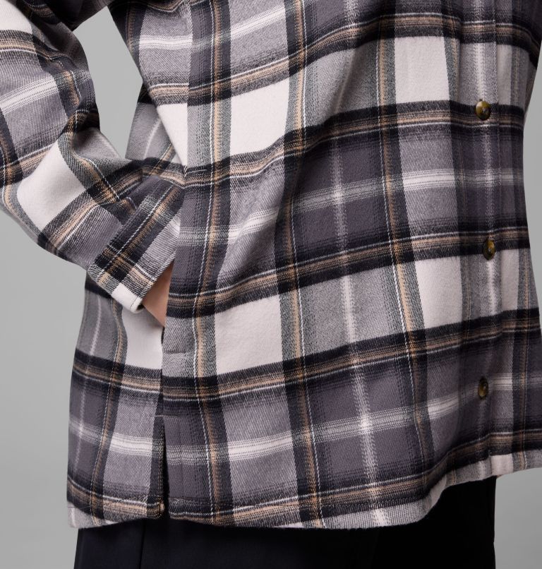 Women's Blue Point Creek Shirt Jacket - Plus Size, Color: City Grey Macro Buffalo Check, image 7