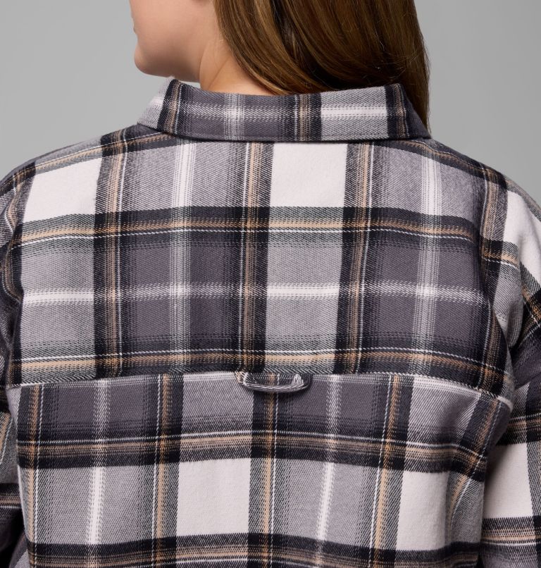 Women's Blue Point Creek Shirt Jacket - Plus Size, Color: City Grey Macro Buffalo Check, image 8