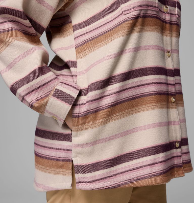 Women's Blue Point Creek Shirt Jacket - Plus Size, Color: Dark Stone Hilltop Stripe, image 7