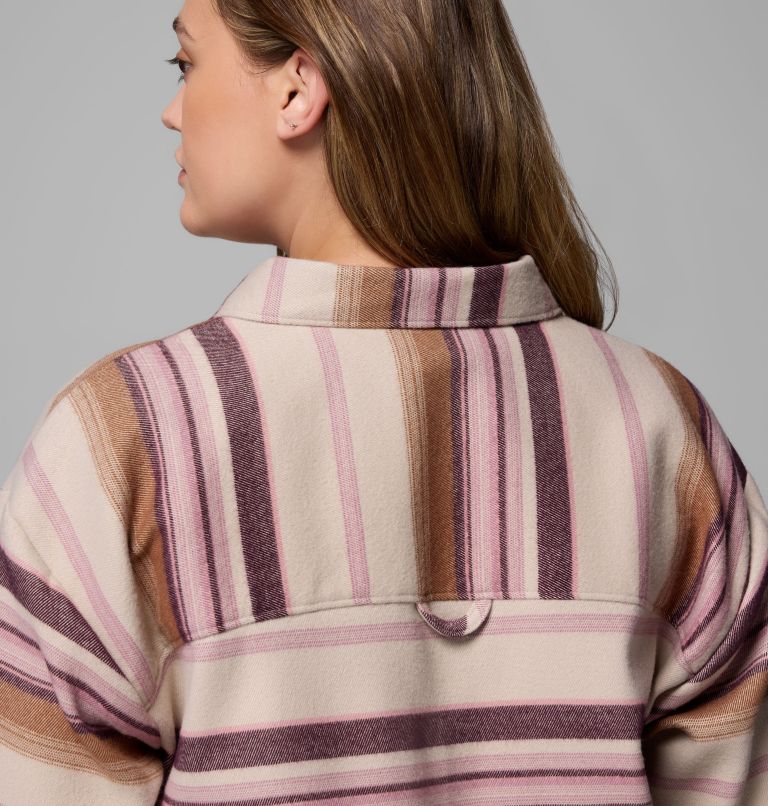 Women's Blue Point Creek Shirt Jacket - Plus Size, Color: Dark Stone Hilltop Stripe, image 8