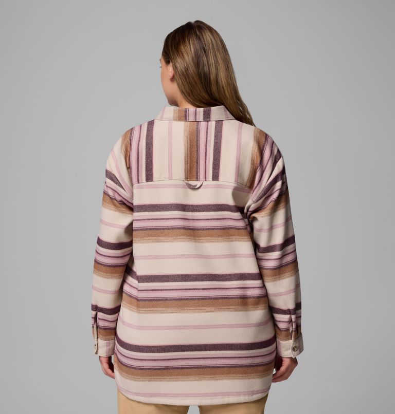 Women's Blue Point Creek Shirt Jacket - Plus Size, Color: Dark Stone Hilltop Stripe, image 3