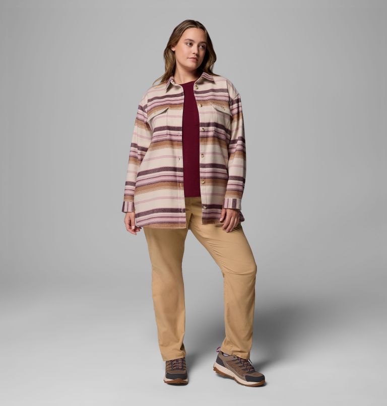 Women's Blue Point Creek Shirt Jacket - Plus Size, Color: Dark Stone Hilltop Stripe, image 2