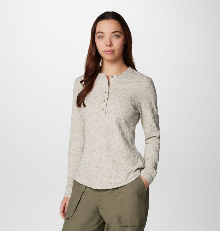 Haut Henley à manches longues Brea Falls pour femmes, Color: Dark Stone, image 1