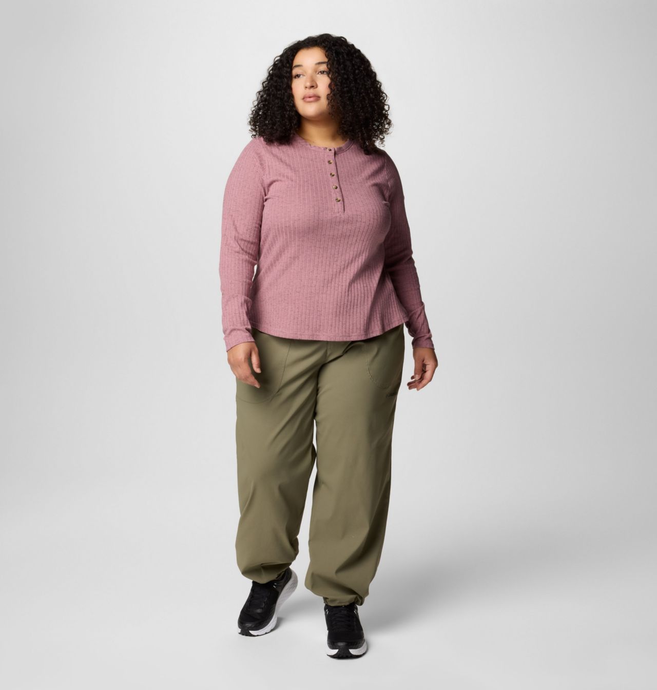 Haut Henley à manches longues Brea Falls™ pour femmes – Grandes tailles 3