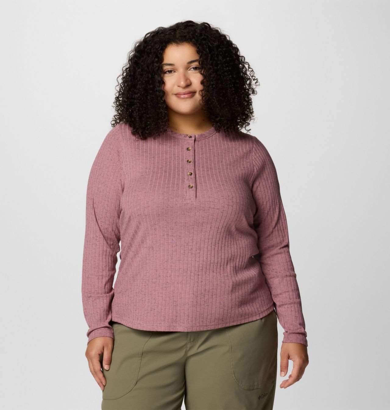 Haut Henley à manches longues Brea Falls™ pour femmes – Grandes tailles 1