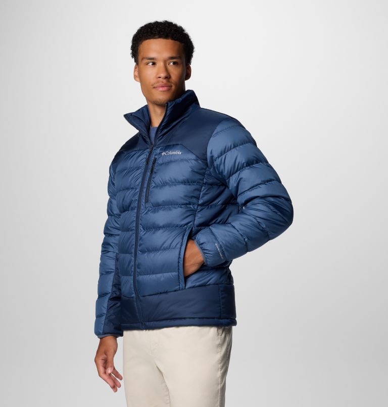 Men's Autumn Park II Down Jacket, Color: Dark Mountain, Collegiate Navy, image 4