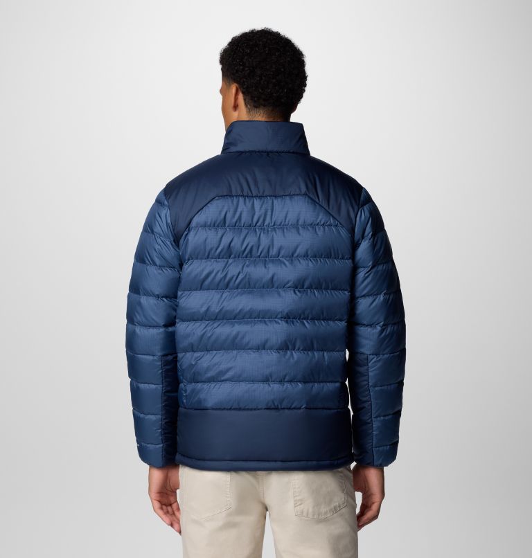 Men's Autumn Park II Down Jacket, Color: Dark Mountain, Collegiate Navy, image 2