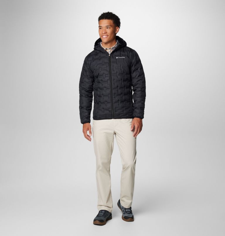 Men's Delta Ridge II Down Hooded Jacket, Color: Black, image 3