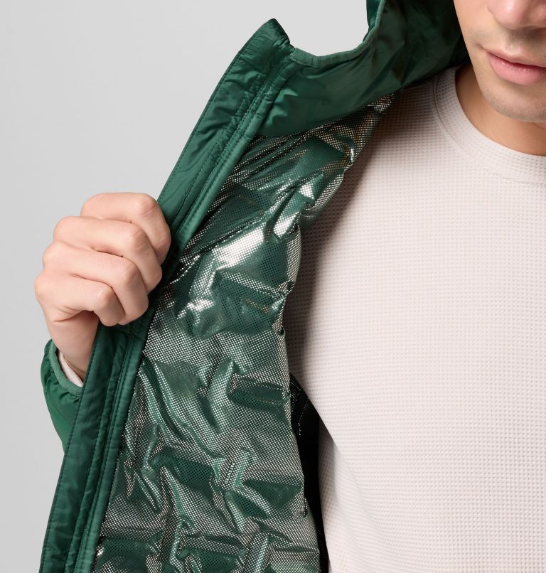Men's Delta Ridge II Down Hooded Jacket, Color: Rain Forest, image 7