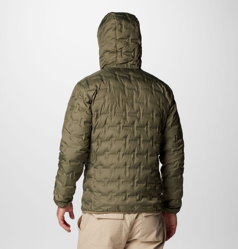Men's Delta Ridge II Down Hooded Jacket, Color: Stone Green, image 2