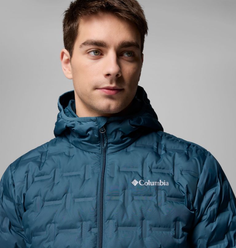 Men's Delta Ridge II Down Hooded Jacket, Color: Everblue, image 5