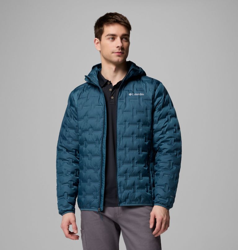 Men's Delta Ridge II Down Hooded Jacket, Color: Everblue, image 7