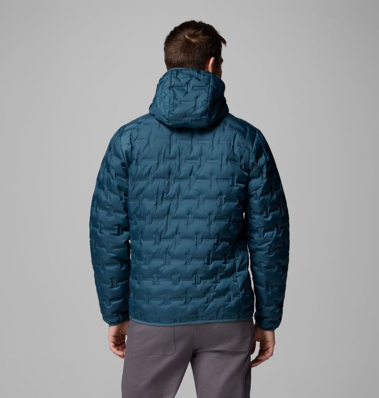 Men's Delta Ridge II Down Hooded Jacket, Color: Everblue, image 3