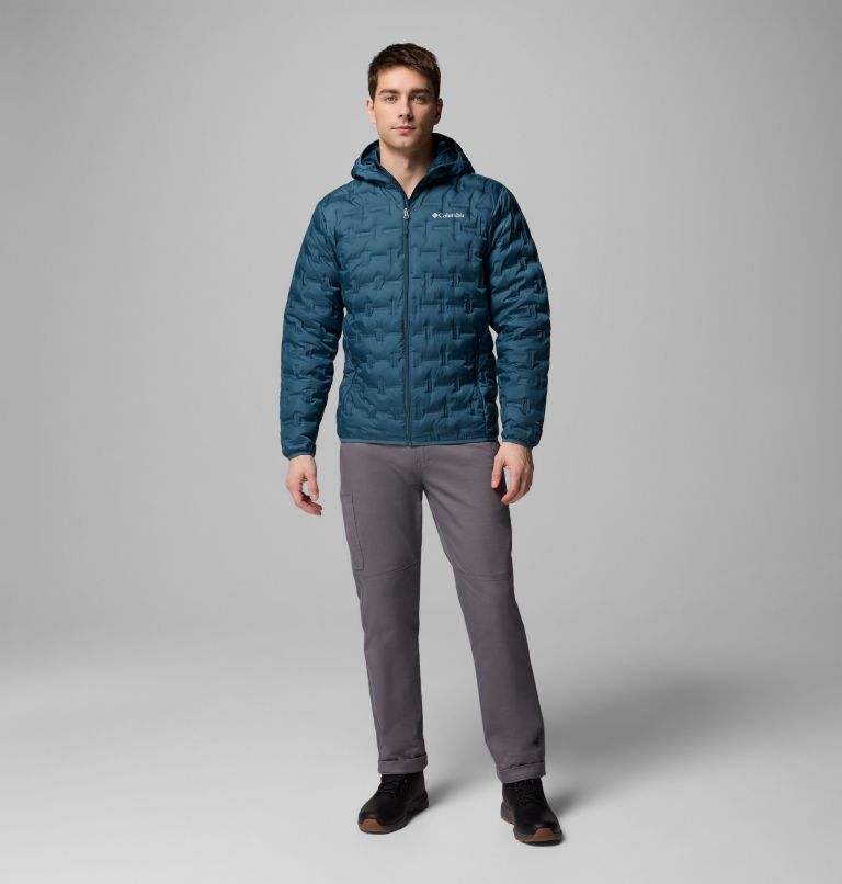 Men's Delta Ridge II Down Hooded Jacket, Color: Everblue, image 2