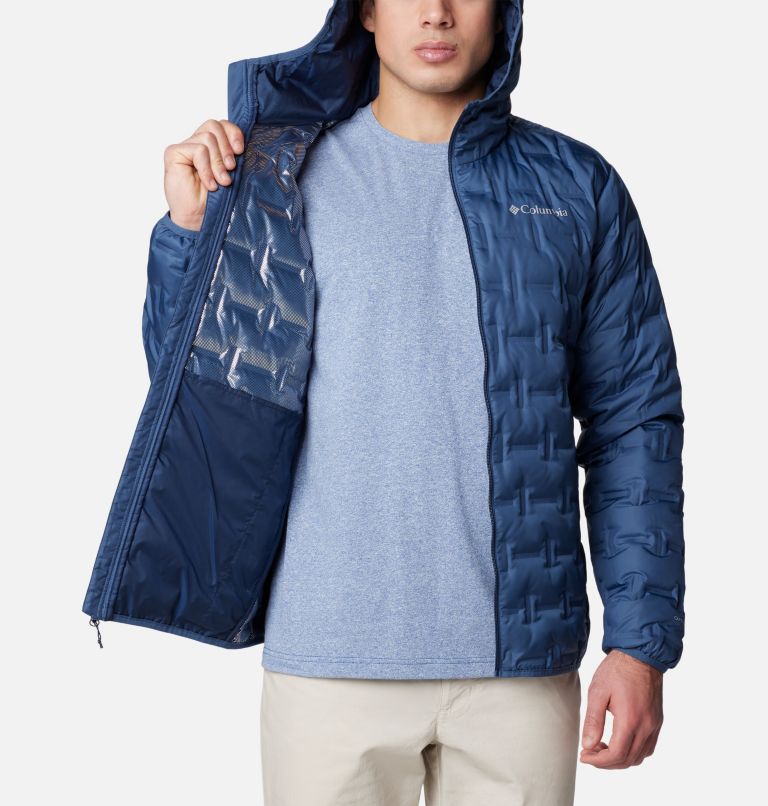 Men's Delta Ridge II Down Hooded Jacket, Color: Dark Mountain, image 5