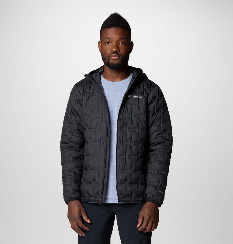 Men's Delta Ridge Down Hooded Jacket, Color: Black, image 7