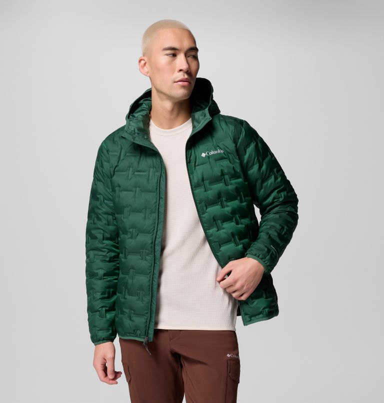 Men's Delta Ridge Down Hooded Jacket, Color: Rain Forest, image 5