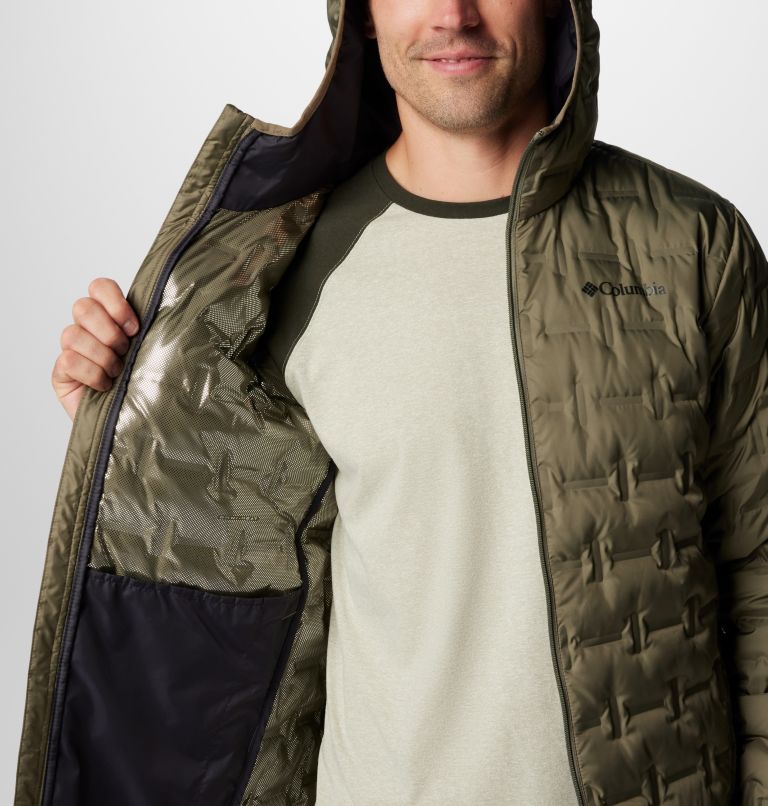Men's Delta Ridge Down Hooded Jacket, Color: Stone Green, image 6