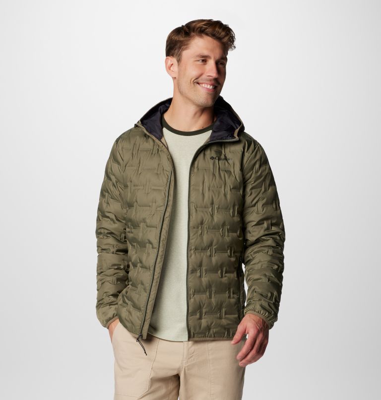 Men's Delta Ridge Down Hooded Jacket, Color: Stone Green, image 7