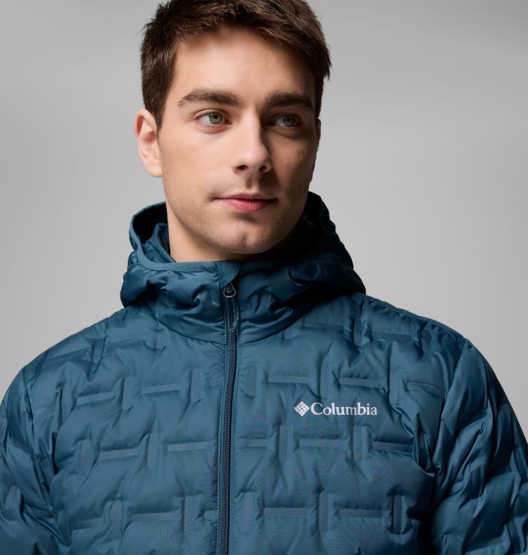 Men's Delta Ridge Down Hooded Jacket, Color: Everblue, image 5