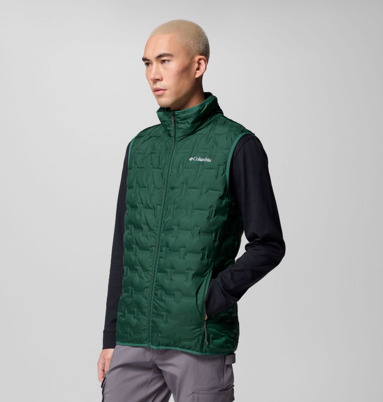 Men's Delta Ridge II Down Vest, Color: Rain Forest, image 4