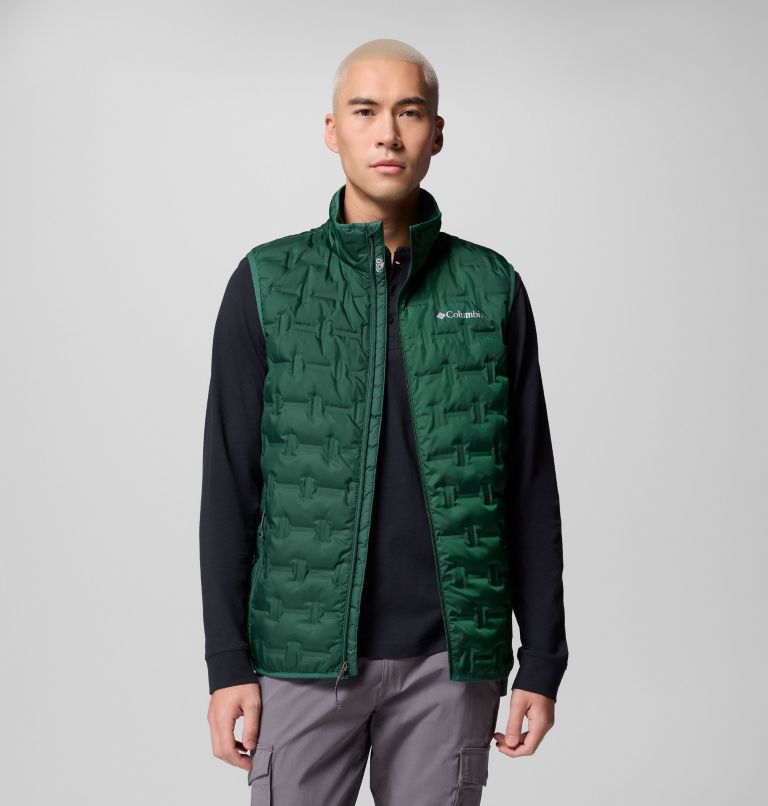 Men's Delta Ridge II Down Vest, Color: Rain Forest, image 5