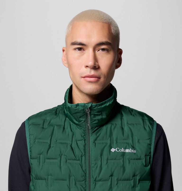 Men's Delta Ridge II Down Vest, Color: Rain Forest, image 7