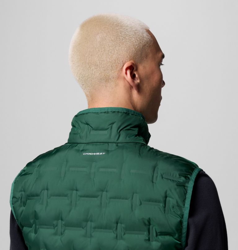 Men's Delta Ridge II Down Vest, Color: Rain Forest, image 8