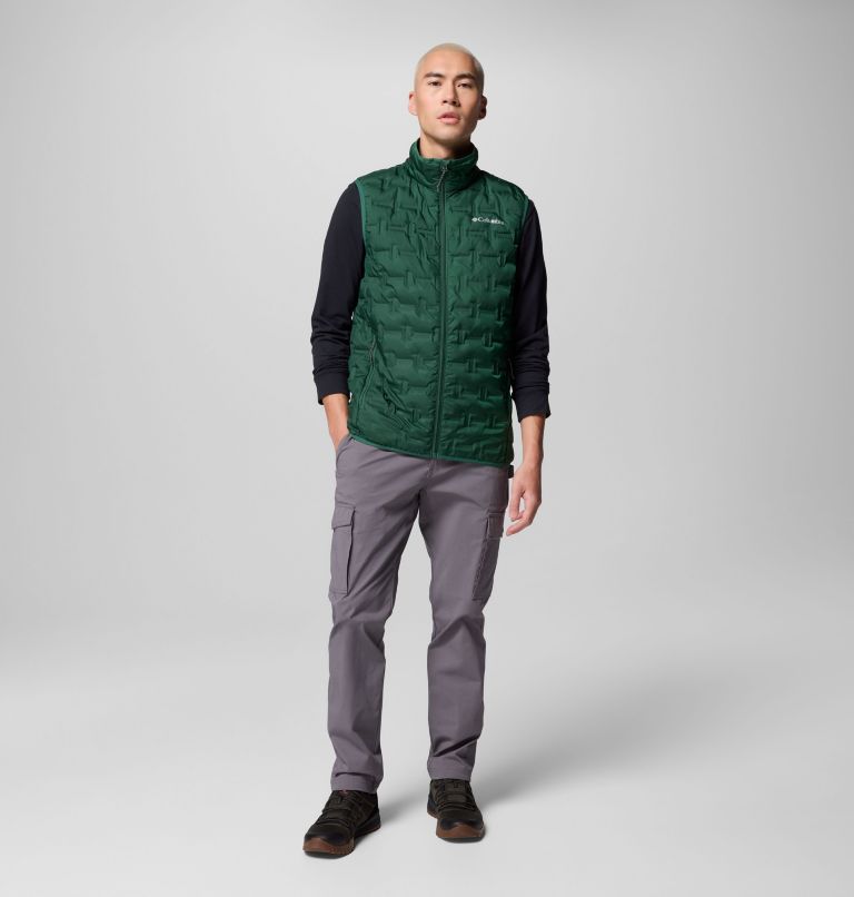 Men's Delta Ridge II Down Vest, Color: Rain Forest, image 2