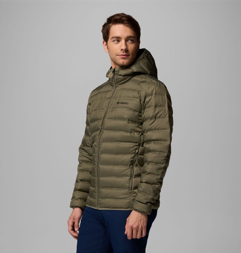 Men's Lake 22 II Down Hooded Jacket, Color: Stone Green, image 4